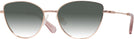 Cat Eye Rose Gold Swarovski 1012 w/ Gradient Progressive Reading Sunglasses View #1