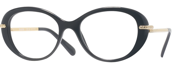 Oval Black Swarovski 2001 Single Vision Full Frame View #1