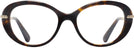 Oval Dark Havana Swarovski 2001 Single Vision Full Frame View #2