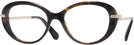 Oval Dark Havana Swarovski 2001 Single Vision Full Frame View #1
