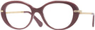 Oval Burgundy Swarovski 2001 Single Vision Full Frame View #1