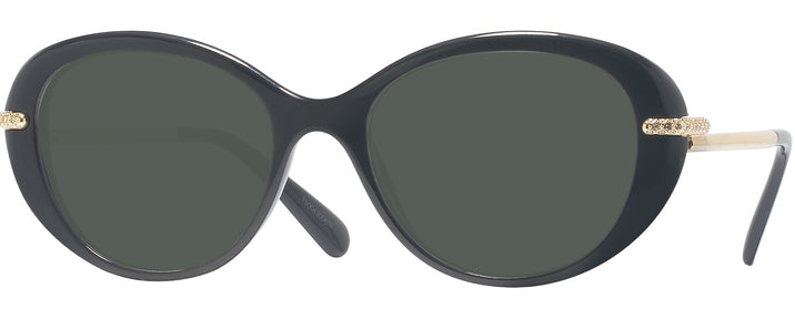 Oval Black Swarovski 2001 Progressive No Line Reading Sunglasses View #1