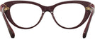 Cat Eye Burgundy Swarovski 2005 Single Vision Full Frame View #4