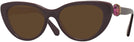 Cat Eye Burgundy Swarovski 2005 Progressive No Line Reading Sunglasses View #1