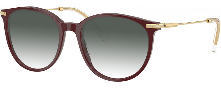 Round Burgundy Swarovski 2009 w/ Gradient Progressive Reading Sunglasses View #1