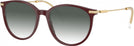 Round Burgundy Swarovski 2009 w/ Gradient Progressive Reading Sunglasses View #1