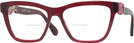 Square Transparent Burgundy Swarovski 2021 Bifocal View #1