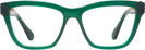 Square Transparent Green Swarovski 2021 Progressive No-Lines View #2