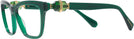 Square Transparent Green Swarovski 2021 Progressive No-Lines View #3