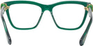 Square Transparent Green Swarovski 2021 Single Vision Full Frame View #4