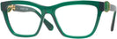 Square Transparent Green Swarovski 2021 Progressive No-Lines View #1
