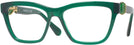 Square Transparent Green Swarovski 2021 Single Vision Full Frame View #1