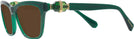 Square Transparent Green Swarovski 2021 Progressive Reading Sunglasses View #3