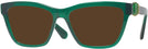 Square Transparent Green Swarovski 2021 Progressive Reading Sunglasses View #1