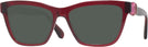 Square Transparent Burgundy Swarovski 2021 Progressive No-Line Reading Sunglasses View #1