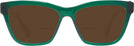 Square Transparent Green Swarovski 2021 Bifocal Reading Sunglasses View #2
