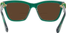 Square Transparent Green Swarovski 2021 Bifocal Reading Sunglasses View #4
