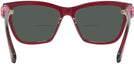 Square Transparent Burgundy Swarovski 2021 Bifocal Reading Sunglasses View #4