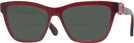 Square Transparent Burgundy Swarovski 2021 Bifocal Reading Sunglasses View #1