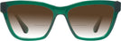 Square Transparent Green Swarovski 2021 w/ Gradient Bifocal Reading Sunglasses View #2