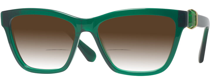  Transparent Green Swarovski 2021 w/ Gradient Bifocal Reading Sunglasses View #1
