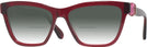 Square Transparent Burgundy Swarovski 2021 w/ Gradient Bifocal Reading Sunglasses View #1