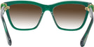 Square Transparent Green Swarovski 2021 w/ Gradient Progressive Reading Sunglasses View #4