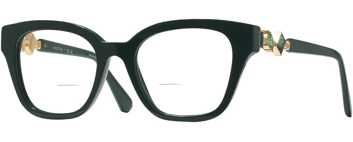 Square Dark Green Swarovski 2048 Bifocal View #1