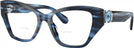 Cat Eye Striped Blue Swarovski 2050U Bifocal View #1