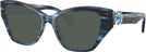 Cat Eye Striped Blue Swarovski 2050U Progressive Reading Sunglasses View #1