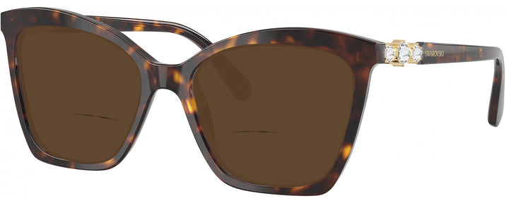 Cat Eye Havana Swarovski 2053 Bifocal Reading Sunglasses View #1
