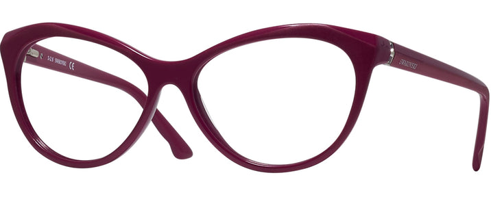 Cat Eye Shiny Bordeaux Swarovski 5192 Single Vision Full Frame View #1