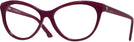 Cat Eye Shiny Bordeaux Swarovski 5192 Single Vision Full Frame View #1