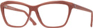 Cat Eye Shiny Pink Swarovski 5193 Single Vision Full Frame View #1