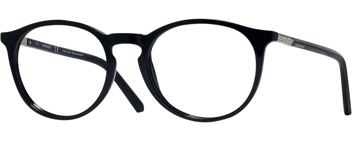 Round Shiny Black Swarovski 5217 Progressive No-Lines View #1