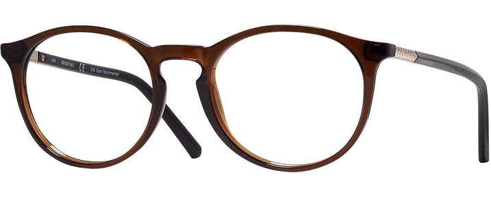  Shiny Dark Brown Swarovski 5217 Single Vision Full Frame View #1