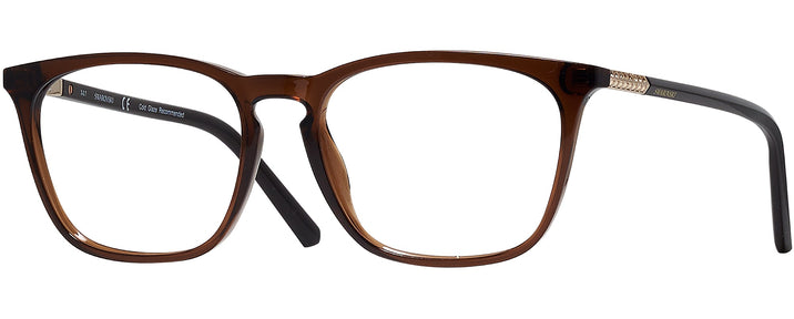 Square Brown Swarovski 5218 Progressive No-Lines View #1