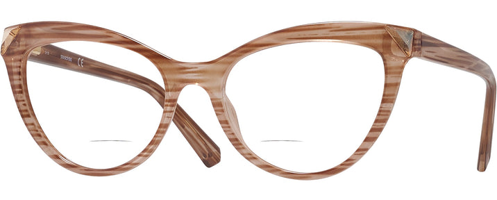 Cat Eye Light Brown Swarovski 5268 Bifocal View #1