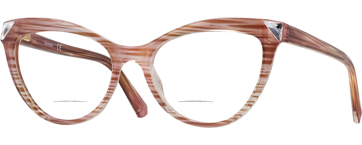 Cat Eye Pink Swarovski 5268 Bifocal View #1