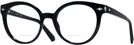 Round Shiny Black Swarovski 5272 Bifocal View #1