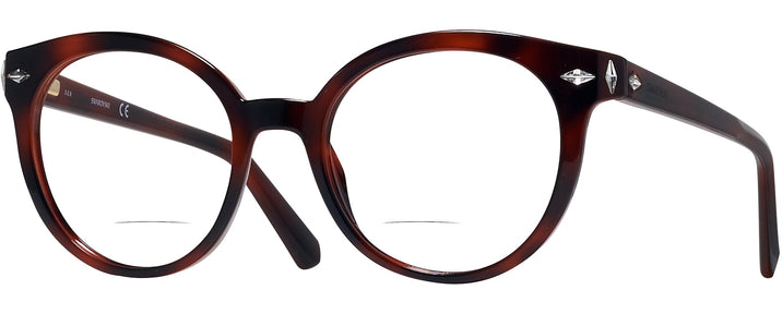 Round Dark Havana Swarovski 5272 Bifocal View #1