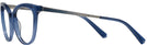 Cat Eye Shiny Blue Swarovski 5278 Single Vision Full Frame View #3