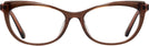 Cat Eye Dark Brown Swarovski 5280 Single Vision Full Frame View #2