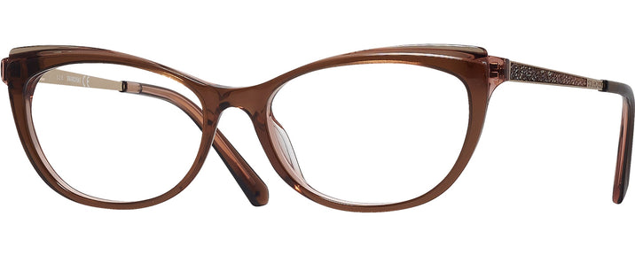 Cat Eye Dark Brown Swarovski 5280 Single Vision Full Frame View #1