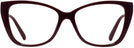 Cat Eye Burgundy Swarovski 5290 Single Vision Full Frame View #2