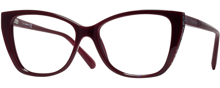 Cat Eye Burgundy Swarovski 5290 Single Vision Full Frame View #1
