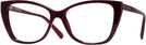 Cat Eye Burgundy Swarovski 5290 Single Vision Full Frame View #1