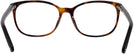 Square Dark Havana Swarovski 5300 Progressive No-Lines View #4