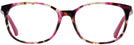Square Pink Havana Swarovski 5300 Progressive No-Lines View #2