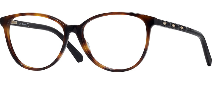 Oversized,Round,Wayfarer Dark Havana Swarovski 5301 Computer Style Progressive View #1